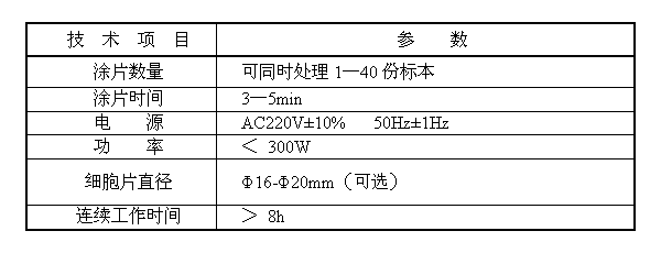 液基薄層細胞涂片機B6E技術(shù)參數(shù)